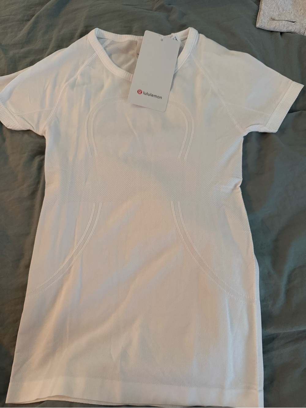 lululemon athletica White Short Sleeve Seam Detail Top